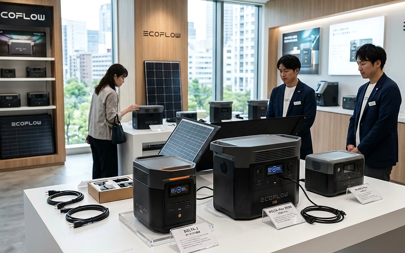 販売業者向けの商品説明とデモ機の商談風景