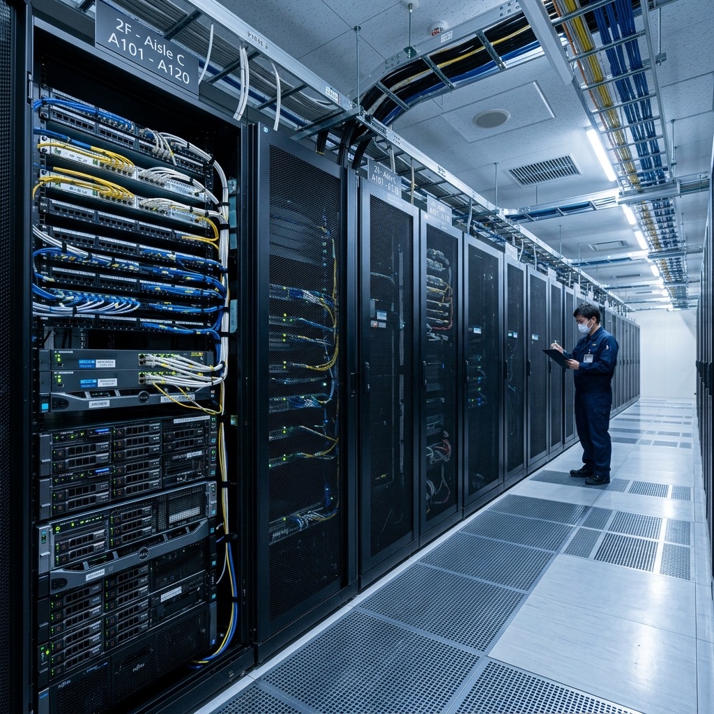 ネットワーク機器とIT環境を表すイメージ